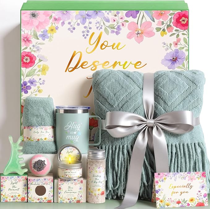 Self Care Gifts for Women Get Well Soon Gift Baskets,Christmas Birthday Gifts for Women Spa Care Package,Thank You Thinking of You Sympathy Gift Box for Mom, Her, Friend, Sister, Wife