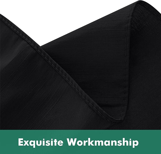 Biscaynebay Wrap Around Bed Skirts with Split Corners for Twin/Twin XL Beds 18" Drop, Black Adjustable Elastic Dust Ruffles Easy Fit Wrinkle Resistant Silky Luxurious Fabric Machine Washable