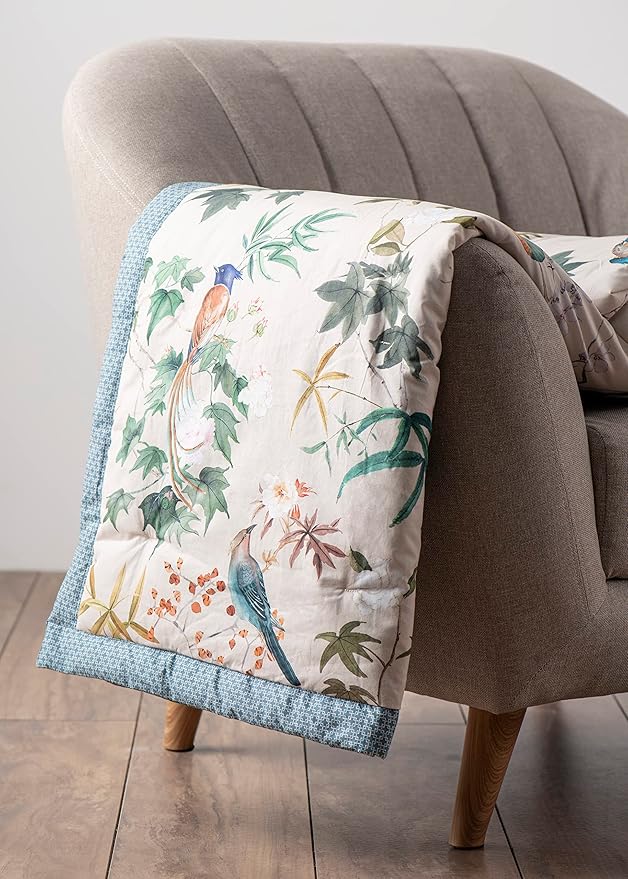 Maison d' Hermine Throw Blanket for Couch Lightweight Soft Warm Breathable Cotton Throw Blankets for Bed Girls Boys Women Men Gifts Sofa Travel Living Room Chair Bedding (60"x80", Hokuzai)