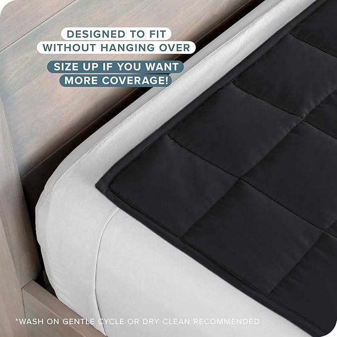 Bare Home Weighted Blanket King Size 25lb (80" x 87") for Adults - All-Natural 100% Cotton - Premium Heavy Blanket Nontoxic Glass Beads (Black, 80"x87")