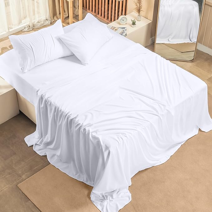 Utopia Bedding King Bed Sheets Set - Pack of 8 Sheet Sets - Perfect for Spa, Hotel, & Guest Bedroom - Brushed Microfiber - Shrinkage and Fade Resistant - Easy Care (White)