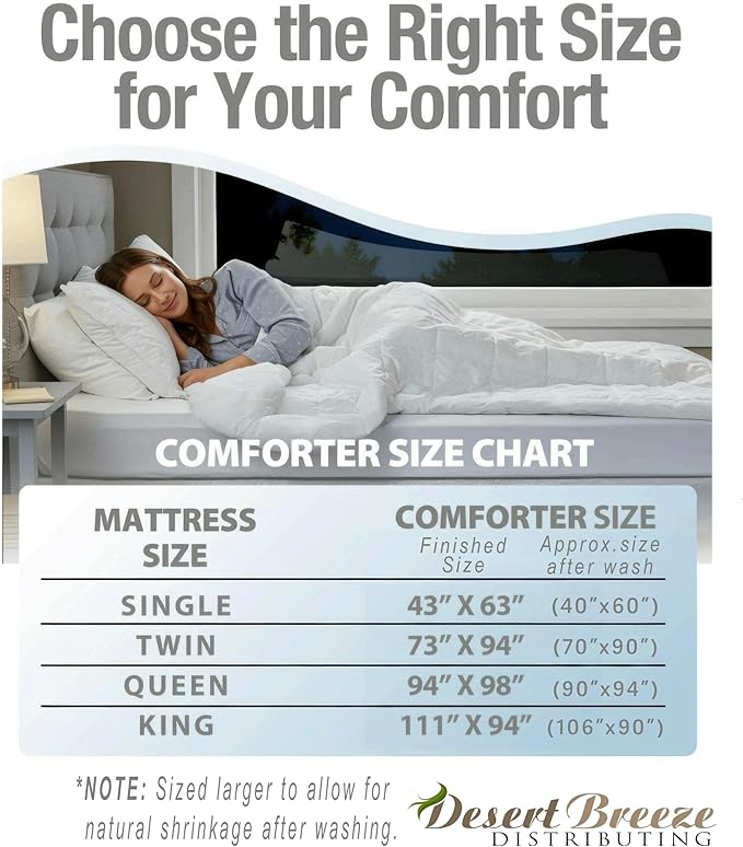 Cooling Comforter, Fill 100% Viscose from Bamboo, Cover 60% Viscose from Bamboo 40% Cotton, Lightweight Duvet Insert, Breathable Summer Quilt, 40x60 inches, for Cot, Crib, Travel, Single, or Throw