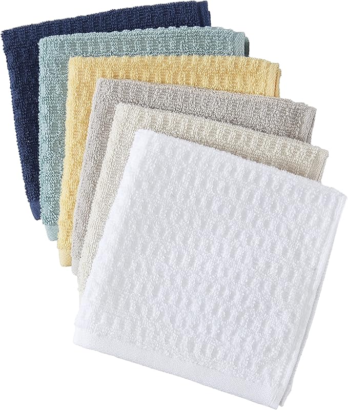 Tommy Bahama - Washcloths, Soft & Absorbent Cotton Towels, Low Linting & Fade Resistant, Oeko-Tex Certified (Northern Pacific Grey, 12 Piece)
