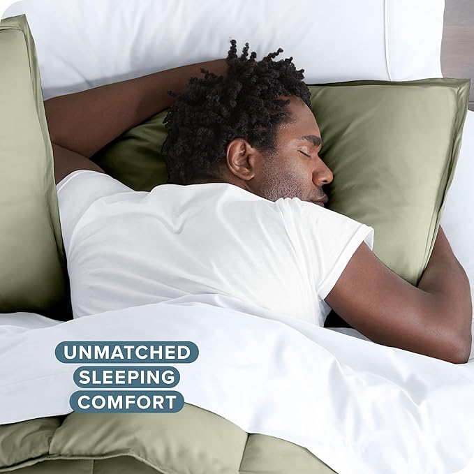 Bare Home Bedding Duvet Cover Extra Long Size - Premium 1800 Super Soft Collection - Lightweight, Cooling - Soft Breathable Bedding Duvet Cover (Twin/Twin XL, Sage)