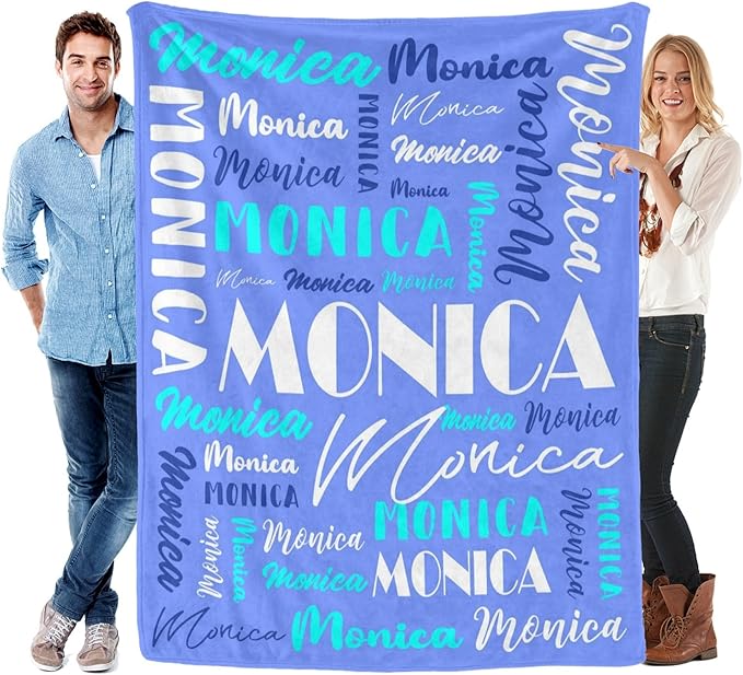 Name Blanket Personalized Blanket for Adult Kids Flannel Customize Throw Blanket Custom (Color 26, 60 x 80 Inches)
