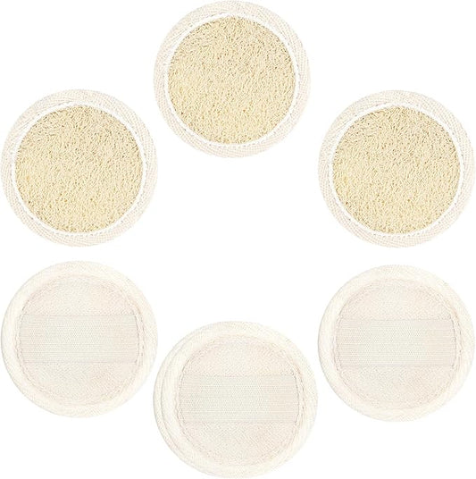 6Pcs Face Loofah, Face Loofah Scrub Pad, Natural Exfoliating Face Scrubber for Men Women Bath Shower