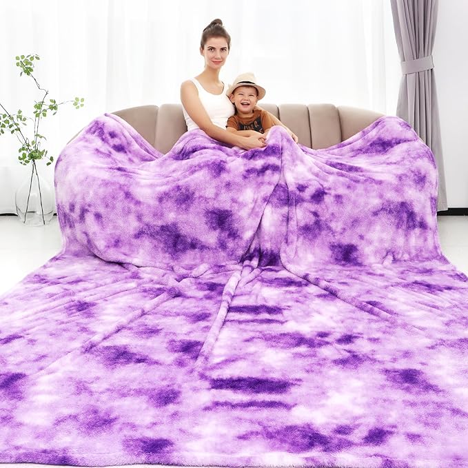 Fleece Throw Blanket Cozy Soft Lightweight Throw Blankets Warm Plush Purple Fall Blankets and Throws Couch Sofa Bed Camping Travel Picnic Outdoor Blanket Bedding Kid Baby Boys Girls Adults 60x80 in