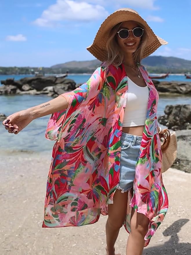 Moss Rose Women Summer Bikini Kimono Bathing Suit Cover Ups for Swimwear