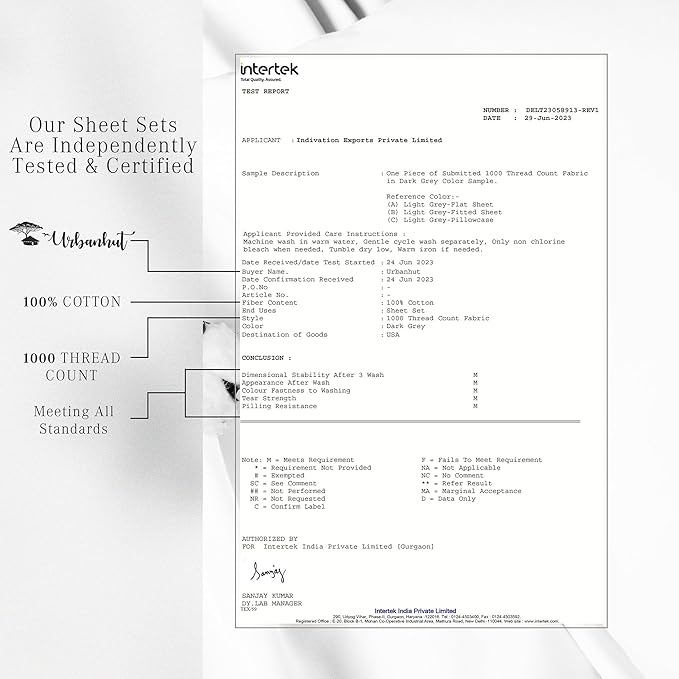 URBANHUT 100% Egyptian Cotton Sheets - 1000 Thread Count Twin White Sheet Set (3Pc), Long Staple Cotton Sheets, All Season Sateen Weave, Luxury Hotel Twin Bedsheets,16" Deep Pocket