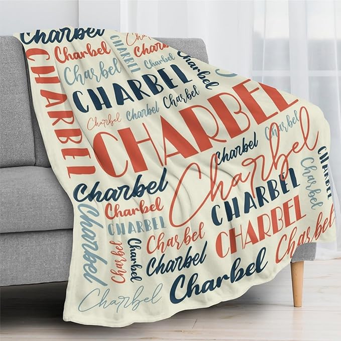 Name Blanket Personalized Blanket for Adult Kids Flannel Customize Throw Blanket Custom (Color 08, 60 x 80 Inches)