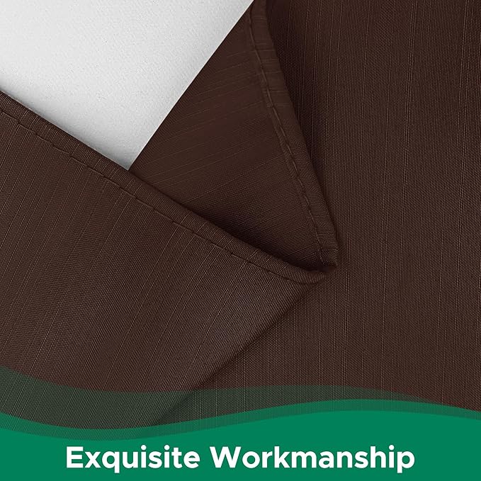 Biscaynebay Wrap Around Bed Skirts for Queen Beds with Short Drop of 12", Brown Adjustable Elastic Dust Ruffles Easy Fit Wrinkle Resistant Silky Luxurious Fabric Machine Washable