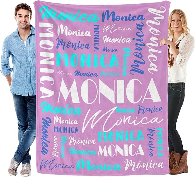 Name Blanket Personalized Blanket for Adult Kids Flannel Customize Throw Blanket Custom (Color 27, 40 x 50 Inches)