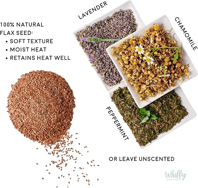 Large Microwave Heating Pad with Flax Seed, Scented or Unscented, Good for Back Pain or Cramps, Moist Heat Therapy or Ice Pack, Microwavable Bean Bag, 6" x 12" (Pink Floral, Peppermint)