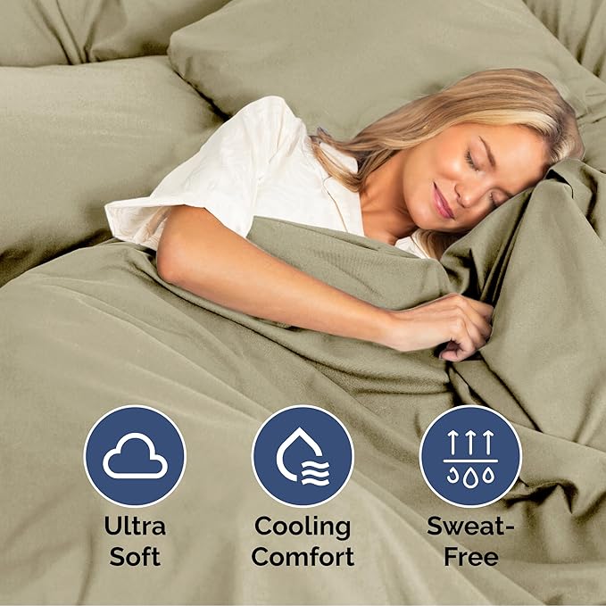 Cal King Size 4 Piece Sheet Set - Extra Soft, Breathable & Cooling Sheets - Hotel Luxury Durable Bed Sheets for Women & Men - Deep Pockets, Easy-Fit & Wrinkle-Free Sheets - Taupe Oeko-Tex Bed Sheets