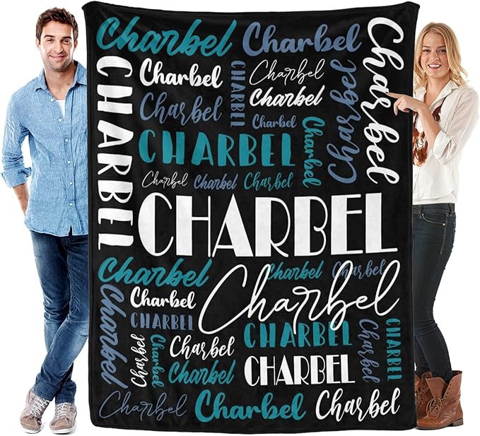 Name Blanket Personalized Blanket for Adult Kids Flannel Customize Throw Blanket Custom (Color 13, 60 x 80 Inches)