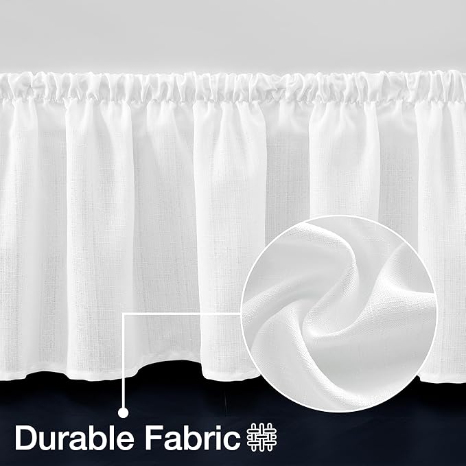 Bed Skirt Queen Bed Skirt Wrap Around Ruffled Box Spring Cover, Easy Install, Washable 15" Drop Elastic Dust Ruffle by Casual Living, 60-inch x 80-inch, White
