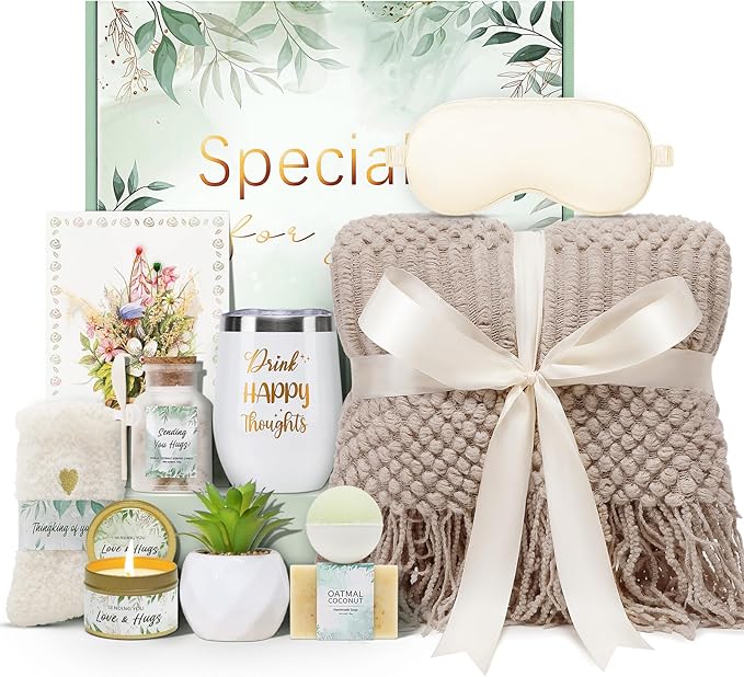 Self Care Gifts Spa Gifts for Women, Birthday Gifts Get Well Soon Gifts for Women Care Package, Sympathy Gift Baskets, Thinking of You for Mom Girlfriend Sister Wife
