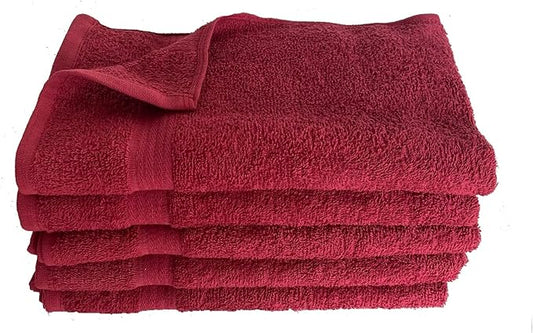 Towel Supercenter 16X27 Salon Hand Towels Colors (36Pack, 60Pack, 120Pack) 100 Percent Cotton for Hair Salons, Nail Salons, Tanning Salons, Bathroom from Towelsupercenter (Burgundy, 36)