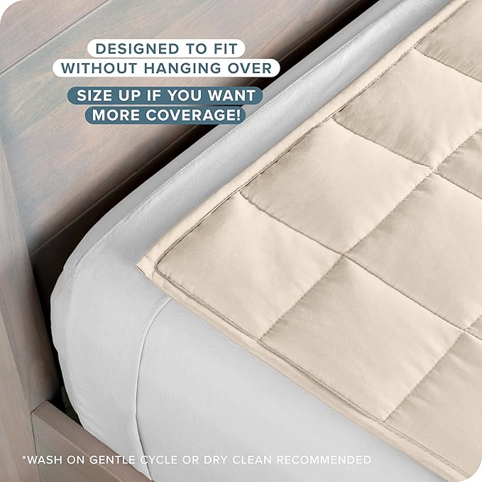Bare Home Weighted Blanket King Size 25lb (80" x 87") for Adults - All-Natural 100% Cotton - Premium Heavy Blanket Nontoxic Glass Beads (Sand, 80"x87")