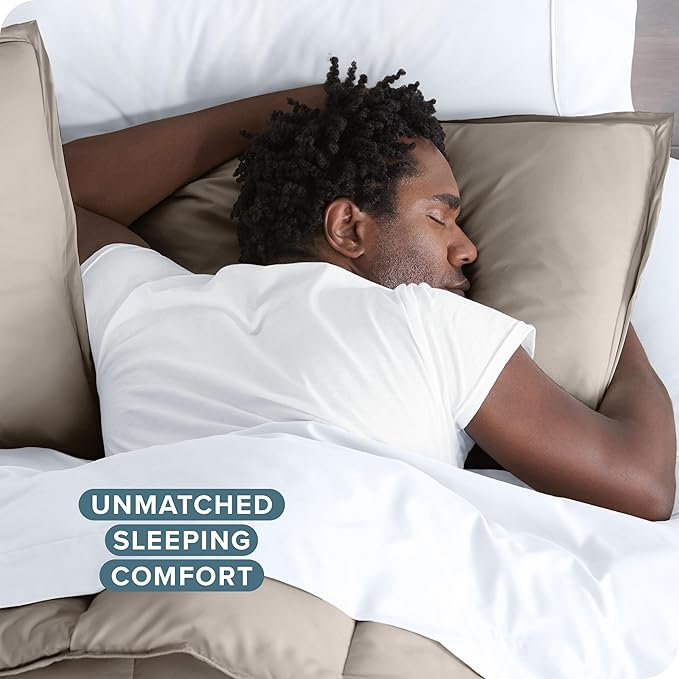 Bare Home Bedding Duvet Cover California King Size - Premium 1800 Super Soft Collection - Lightweight, Cooling - Soft Breathable Bedding Duvet Cover (Cal King, Khaki)