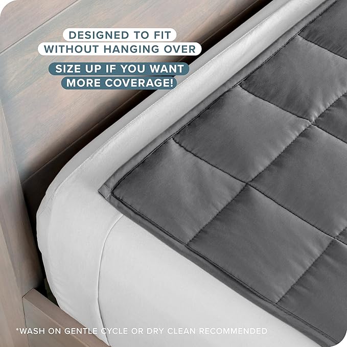 Bare Home Weighted Blanket King Size 25lb (80" x 87") for Adults - All-Natural 100% Cotton - Premium Heavy Blanket Nontoxic Glass Beads (Grey, 80"x87")