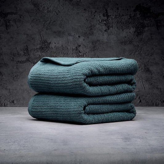 LUXOME Luxury Performance 2-Piece Bath Sheet Set | Oversized for 50% More Coverage | Highly Absorbent | 36" W x 70" L | Ocean