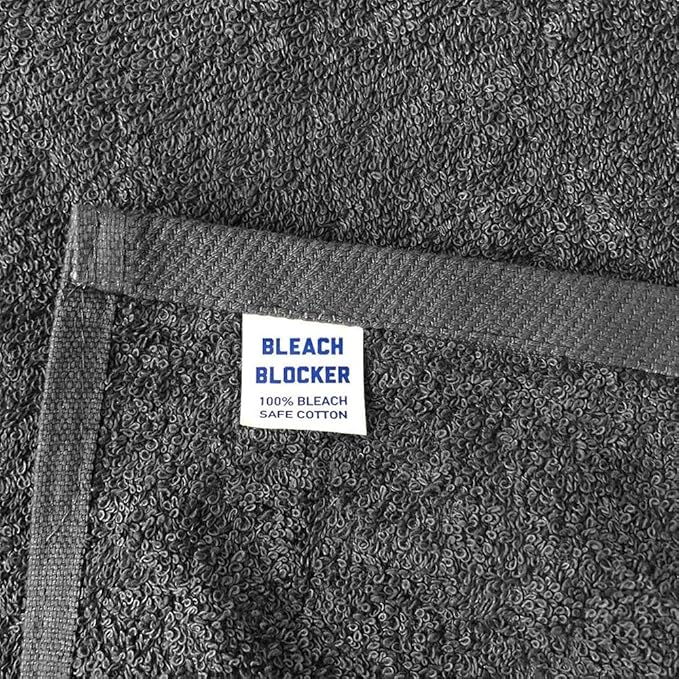 Arkwright Bleach Proof Salon Towels - Pack of 12 - Highly Absorbent, 100% Cotton, Quick Dry Spa Face Towel for Hair Stylist, Barber, Pedicure, and Esthetician, 16 x 28 in, Charcoal