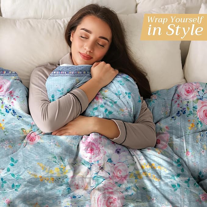Maison d' Hermine Throw Blanket for Couch Lightweight Soft Warm Breathable Cotton Throw Blankets for Bed Girls Boys Women Men Gifts Sofa Travel Living Room Chair Bedding (60"x80", Sweet Rose Lavender)