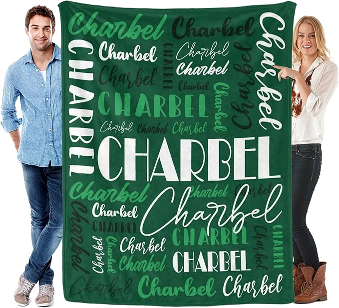 Name Blanket Personalized Blanket for Adult Kids Flannel Customize Throw Blanket Custom (Color 19, 50 x 60 Inches)
