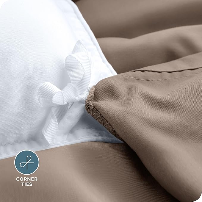 Bare Home Bedding Duvet Cover King Size - Premium 1800 Super Soft Collection - Lightweight, Cooling - Soft Breathable Bedding Duvet Cover (King, Taupe)
