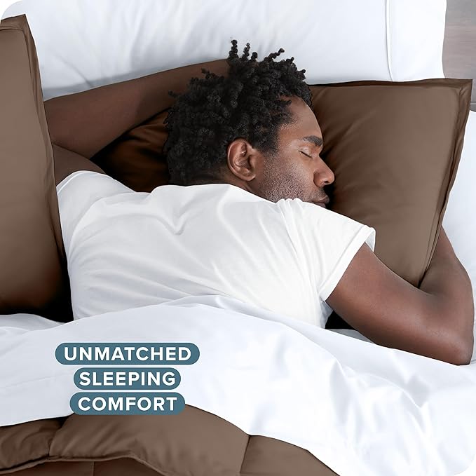 Bare Home Bedding Duvet Cover California King Size - Premium 1800 Super Soft Collection - Lightweight, Cooling - Soft Breathable Bedding Duvet Cover (Cal King, Cocoa)
