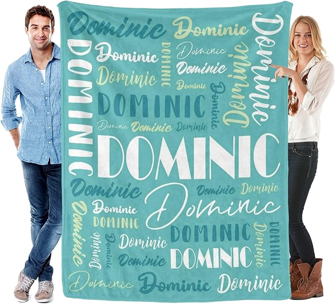 Name Blanket Personalized Blanket for Adult Kids Flannel Customize Throw Blanket Custom (Color 20, 60 x 80 Inches)