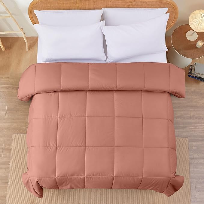Modern Threads Down Alternative Reversible Comforter Dark Rose/Pink Queen