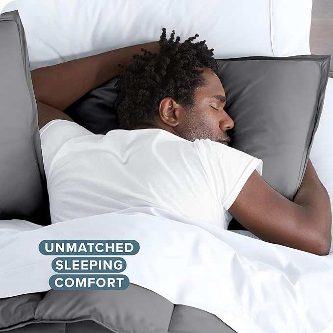Bare Home Bedding Duvet Cover Extra Long Size - Premium 1800 Super Soft Collection - Lightweight, Cooling Duvet Cover - Soft Breathable Bedding (Twin/Twin XL, Grey)