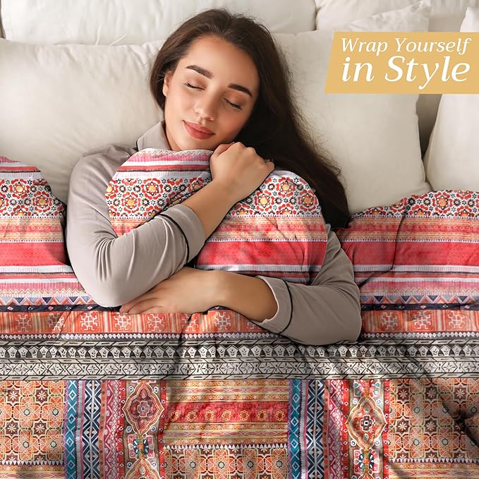Maison d' Hermine Throw Blanket for Couch Lightweight Soft Warm Breathable Cotton Throw Blankets for Bed Girls Boys Women Men Gifts Sofa Travel Living Room Chair Bedding (60"x80", Ispahan)