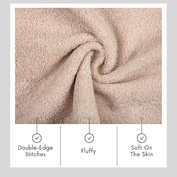 Personalized Towels - Customized Turkish Cotton Towel Set, Monogrammed Towels with Initials, Name & Embroidery, Idea (Beige, Bath Sheet (Oversized 40"x80"))