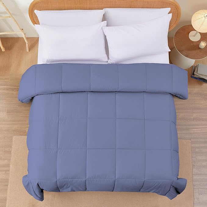 Modern Threads Down Alternative Reversible Comforter Blue/Cream Queen
