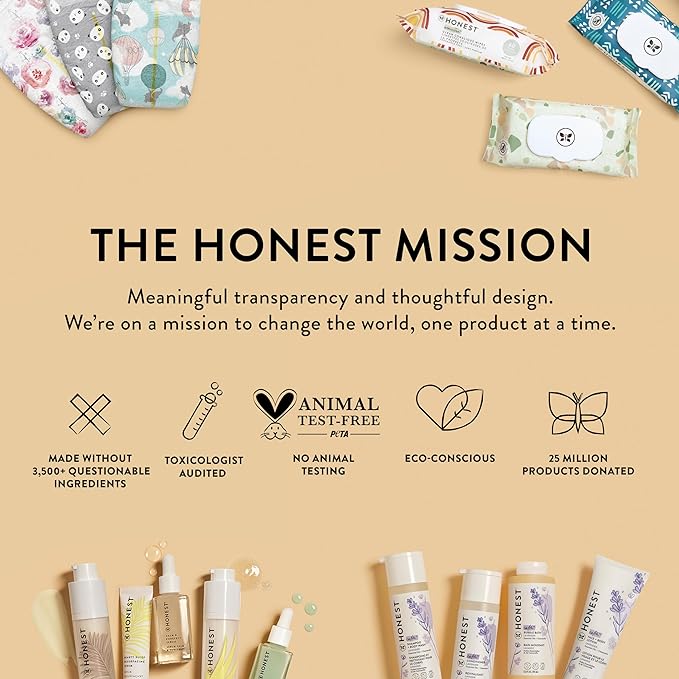 The Honest Company Foaming Bubble Bath Gentle Tear-Free Hypoallergenic Baby Wash with Naturally Derived Ingredients Lavender Calm 12 fl oz