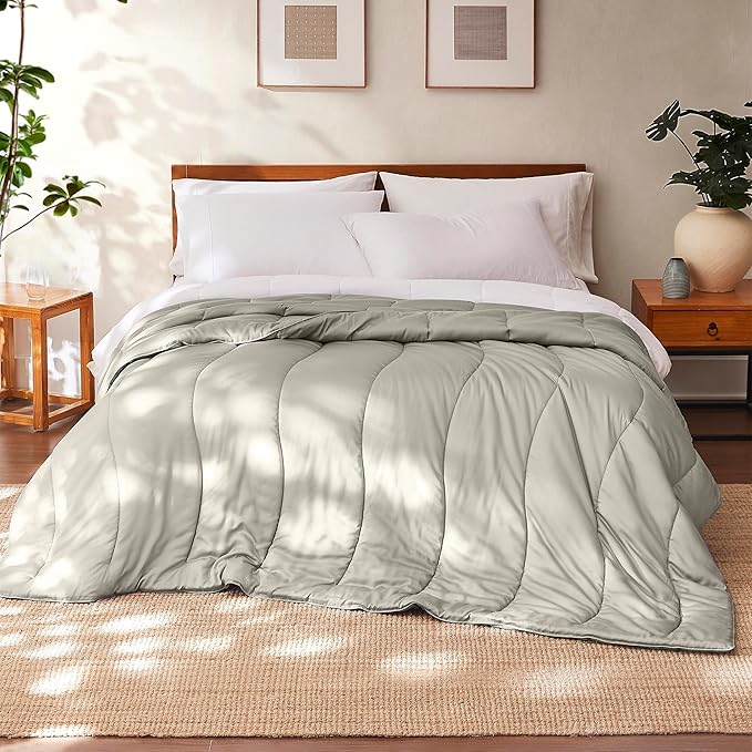 Modern Threads Tencel Lyocell Luxury Ultra Soft Down Alternative Comforter, Taupe, King