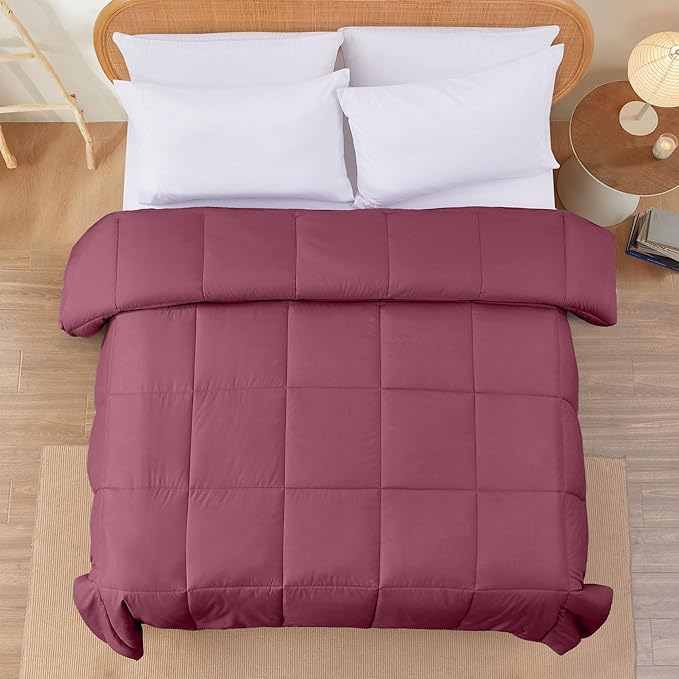 Modern Threads Down Alternative Reversible Comforter Red/Beige California King