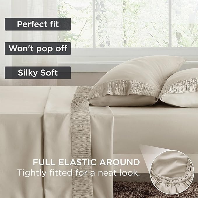 Bedsure Twin XL Sheet Sets Dorm Bedding - 3 Pieces Soft Extra Long Twin Sheets, Hotel Luxury, Easy Care Microfiber for Women, Men, Linen