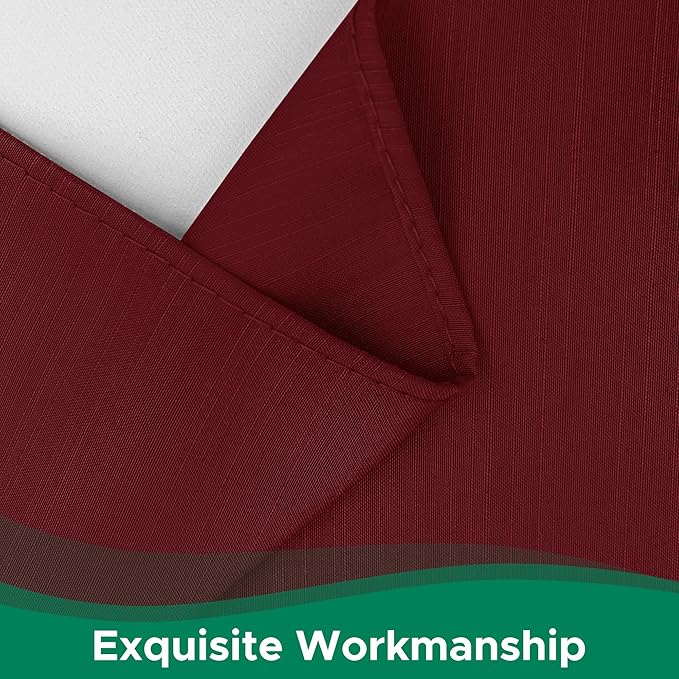 Biscaynebay Wrap Around Bed Skirts for Queen Beds 14" Drop, Burgundy Adjustable Elastic Dust Ruffles Easy Fit Wrinkle & Fade Resistant Silky Luxurious Fabric Solid Machine Washable