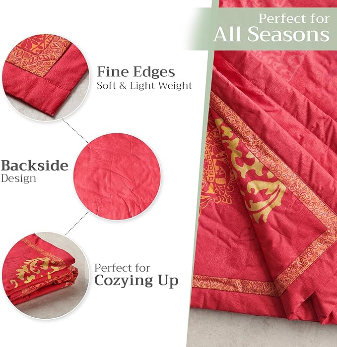 Maison d' Hermine Throw Blanket for Couch Lightweight Soft Warm Breathable Cotton Throw Blankets for Bed Girls Boys Women Men Gifts Sofa Travel Living Room Chair Bedding (50"x60", Versailles)