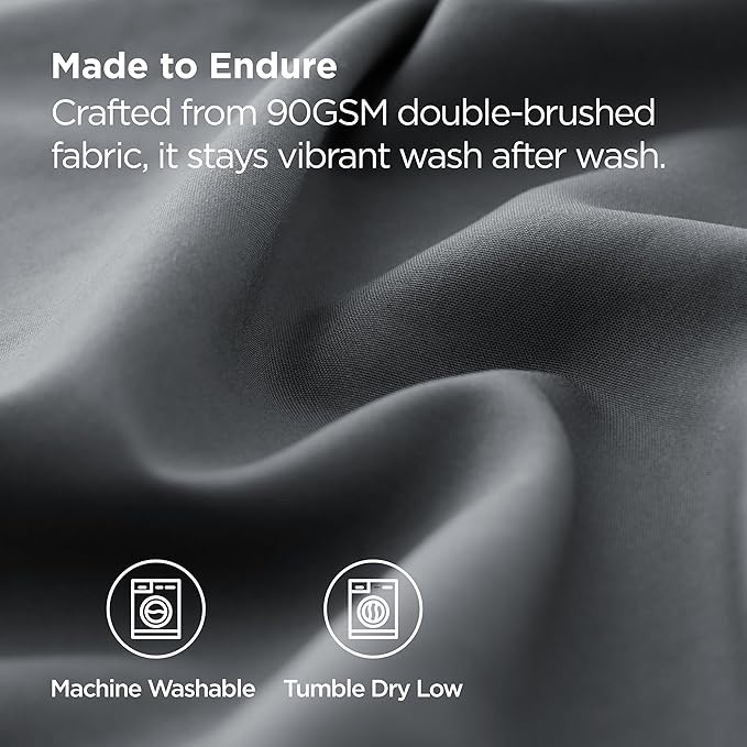 Bedsure Pillow Cases Standard Size Set of 2 - Dark Grey Brushed Microfiber Pillowcases, Super Soft and Cozy Pillow Case Covers with Envelope Closure, Wrinkle, Fade and Stain Resistant, 20x26 Inches