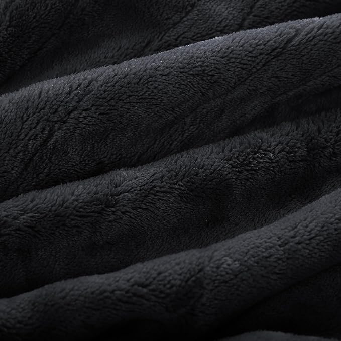 Electric Heated Blanket Full Size 72"x84", Soft Large Big Oversized Warm, 4 Heating Levels & 10 Hours Auto Off, Cozy for Bed, Sofa & Office, Machine Washable, Black