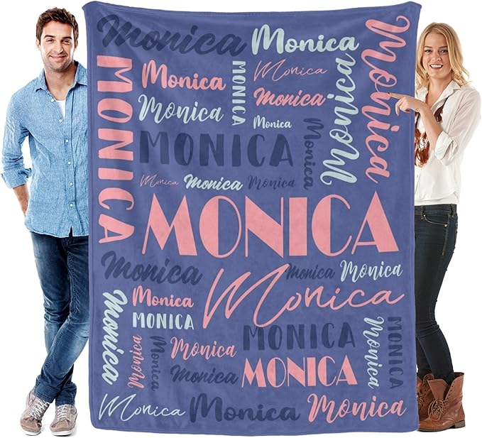 Name Blanket Personalized Blanket for Adult Kids Flannel Customize Throw Blanket Custom (Color 14, 60 x 80 Inches)
