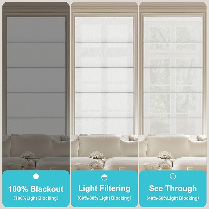 BERISSA Blackout Roman Shades for Windows Cordless,Pull Down Linen Fabric Roman Blinds,Thermal Insulated Window Shades for Door Windows,Bedroom,Office,Easy to Install,Green,Custom Size