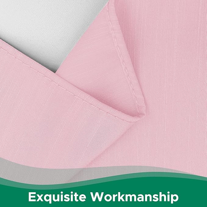 Biscaynebay Wrap Around Bed Skirts for King & Cal King Beds 15" Drop, Pink Adjustable Elastic Dust Ruffles Easy Fit Wrinkle & Fade Resistant Silky Luxurious Fabric Machine Washable