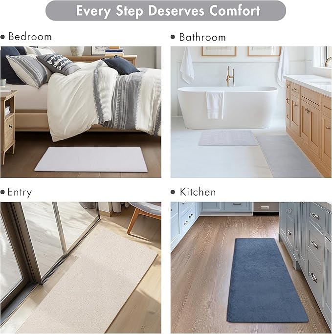 Madison Park Signature Non Slip, Luxrurious Plush Mat, Absorbent, Quick Dry, Spa Design Bath Room Décor Marshmallow Bathroom Rug, 1'8"x2', Silver