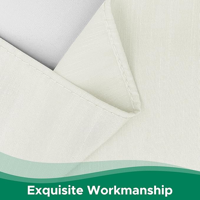 Biscaynebay Wrap Around Bed Skirts for King & Cal King Beds 11" Short Drop, Ivory Adjustable Elastic Dust Ruffles Easy Fit Wrinkle Resistant Silky Luxurious Fabric Machine Washable